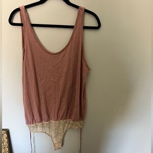 Taupe Free People Bodysuit